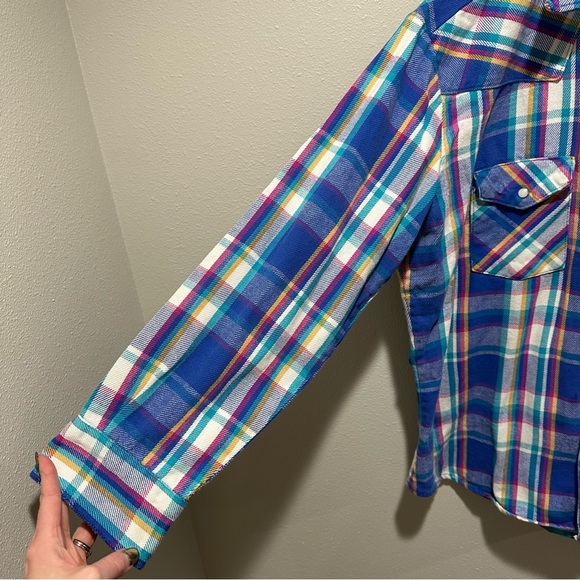 Vintage Dakota by Five Brothers Multi-Color Plaid Flannel - Picture 5 of 7